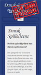 Mobile Screenshot of danskspillelicens.dk